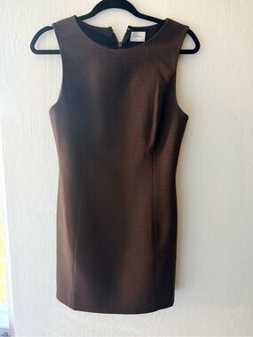 Wilfred Chocolate Brown Sleeveless Sheath Dress